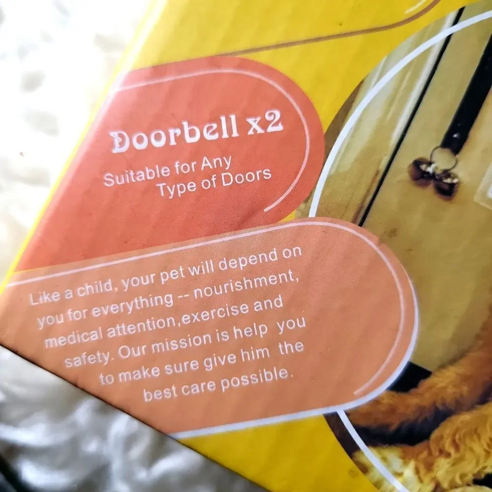 Dog potty training 2 doorbells for any type of door, plus training clicker NWT